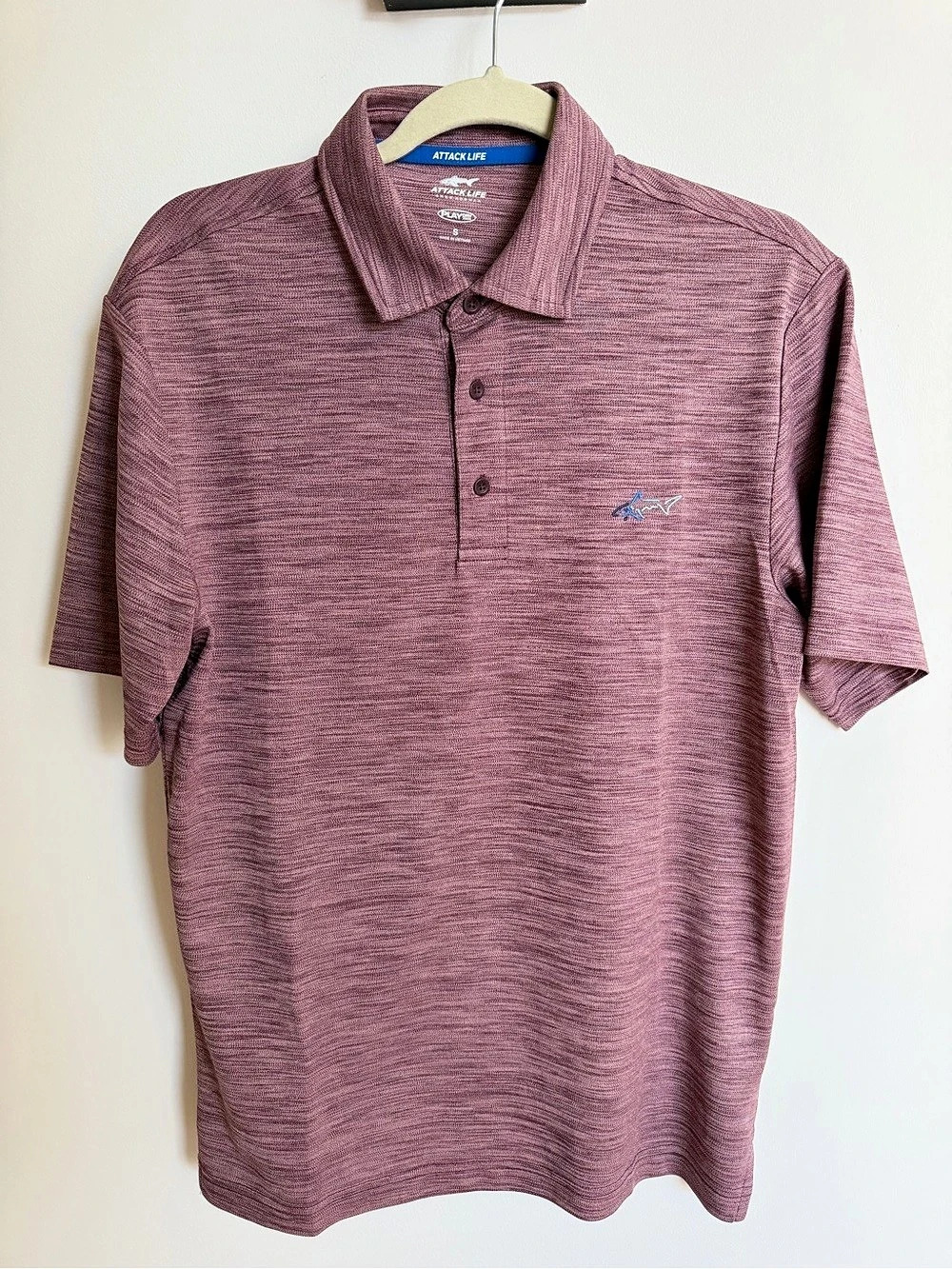 Greg Norman Men's Polo Shirt Purple Size Large Like New